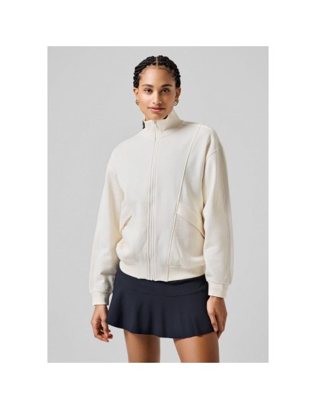 CASALL Comfy Full Zip Sweater white