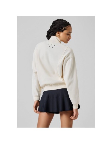 CASALL Comfy Full Zip Sweater white
