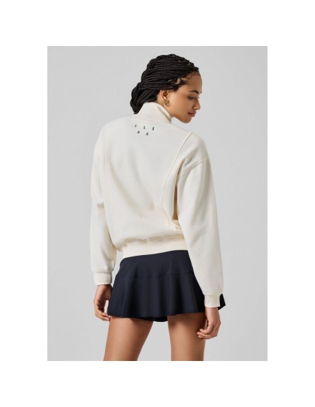 CASALL Comfy Full Zip Sweater white