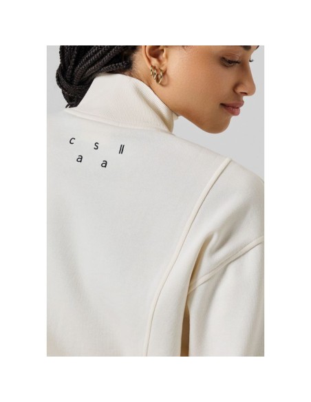 CASALL Comfy Full Zip Sweater white