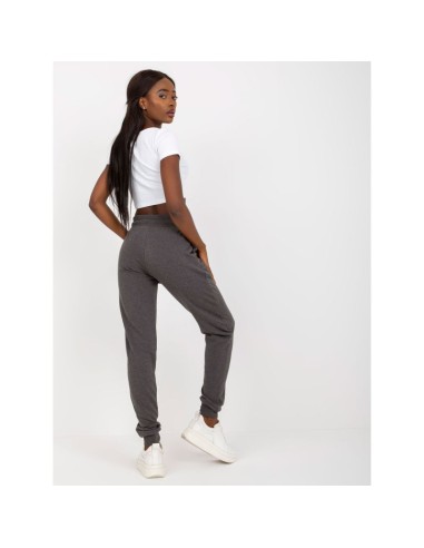 Dark gray melange basic jogger sweatpants B00505