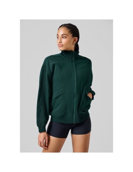 CASALL Comfy Full Zip Sweater green
