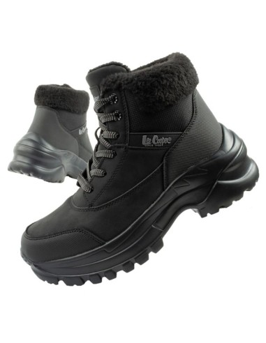 Lee Cooper women's winter hiking sports shoes insulated black laceup