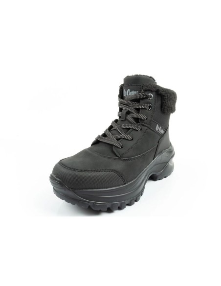 Lee Cooper women's winter hiking sports shoes insulated black laceup