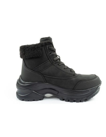 Lee Cooper women's winter hiking sports shoes insulated black laceup