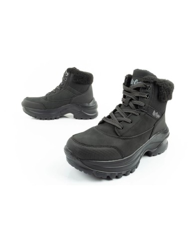Lee Cooper women's winter hiking sports shoes insulated black laceup