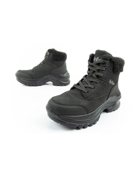 Lee Cooper women's winter hiking sports shoes insulated black laceup