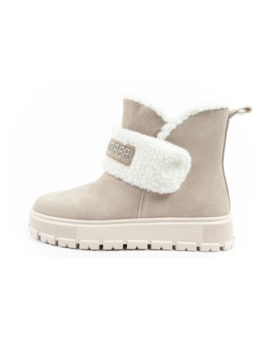 Lee Cooper women's boots winter boots fashionable sheepskin insulated leather beige