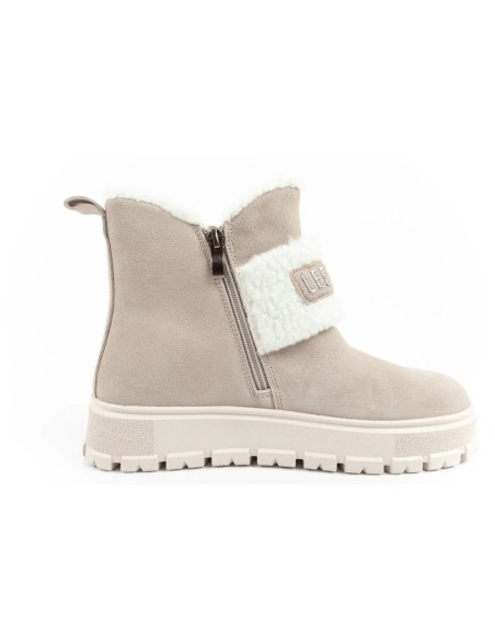 Lee Cooper women's boots winter boots fashionable sheepskin insulated leather beige