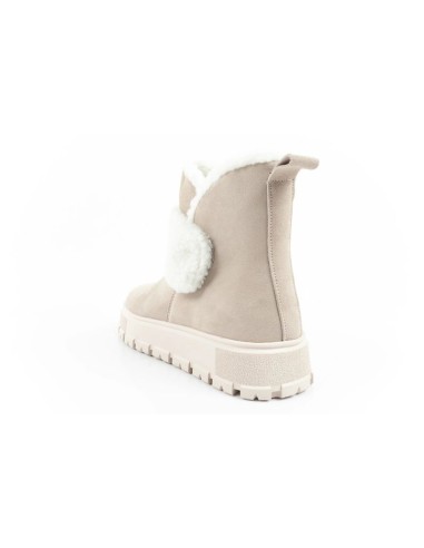 Lee Cooper women's boots winter boots fashionable sheepskin insulated leather beige