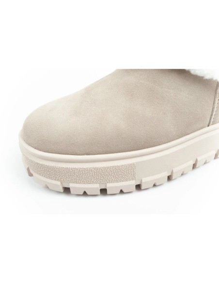 Lee Cooper women's boots winter boots fashionable sheepskin insulated leather beige