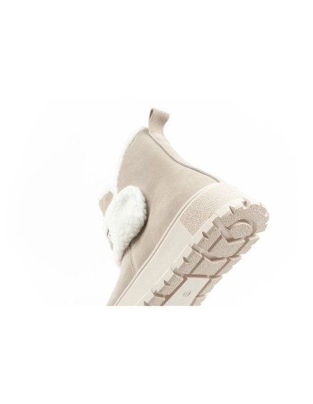 Lee Cooper women's boots winter boots fashionable sheepskin insulated leather beige