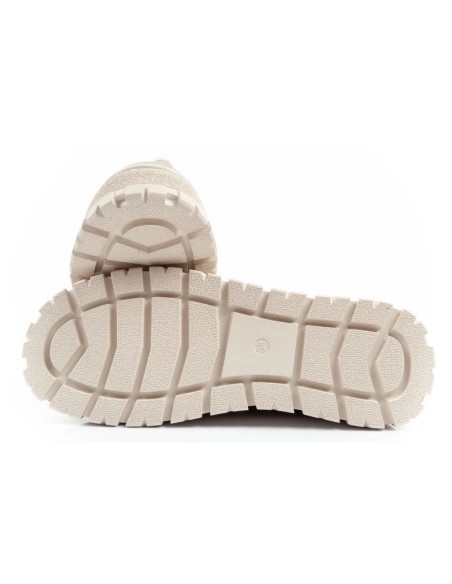 Lee Cooper women's boots winter boots fashionable sheepskin insulated leather beige