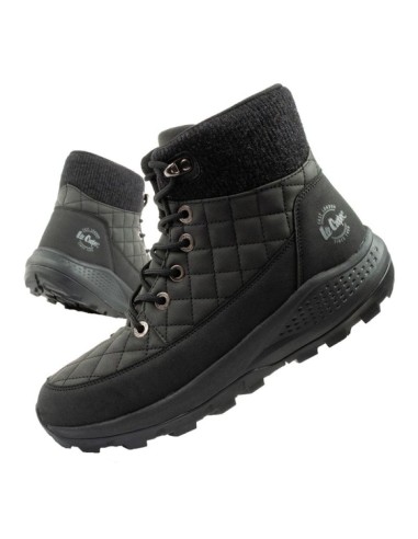 Lee Cooper women's winter hiking sports shoes insulated black ecoleather
