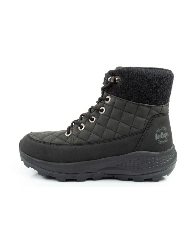 Lee Cooper women's winter hiking sports shoes insulated black ecoleather