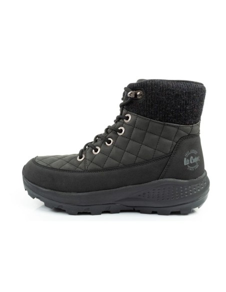 Lee Cooper women's winter hiking sports shoes insulated black ecoleather