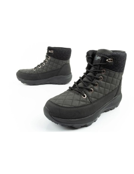 Lee Cooper women's winter hiking sports shoes insulated black ecoleather