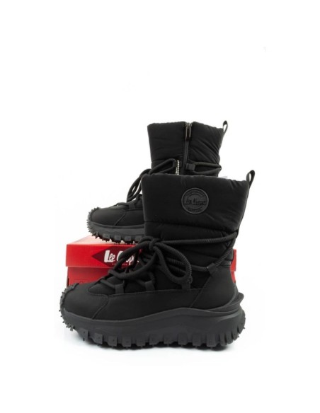 Lee Cooper women's winter hiking sports shoes insulated black natural leather