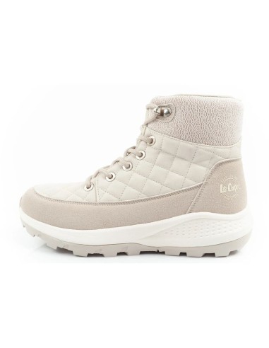 Lee Cooper women's winter hiking sports shoes insulated cream ecoleather