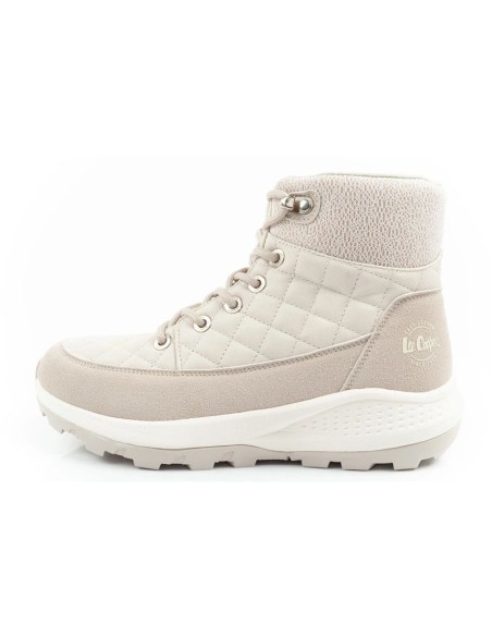 Lee Cooper women's winter hiking sports shoes insulated cream ecoleather