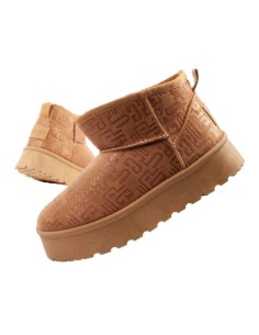 Lee Cooper women's winter snow boots fashionable fur lined ankle boots brown