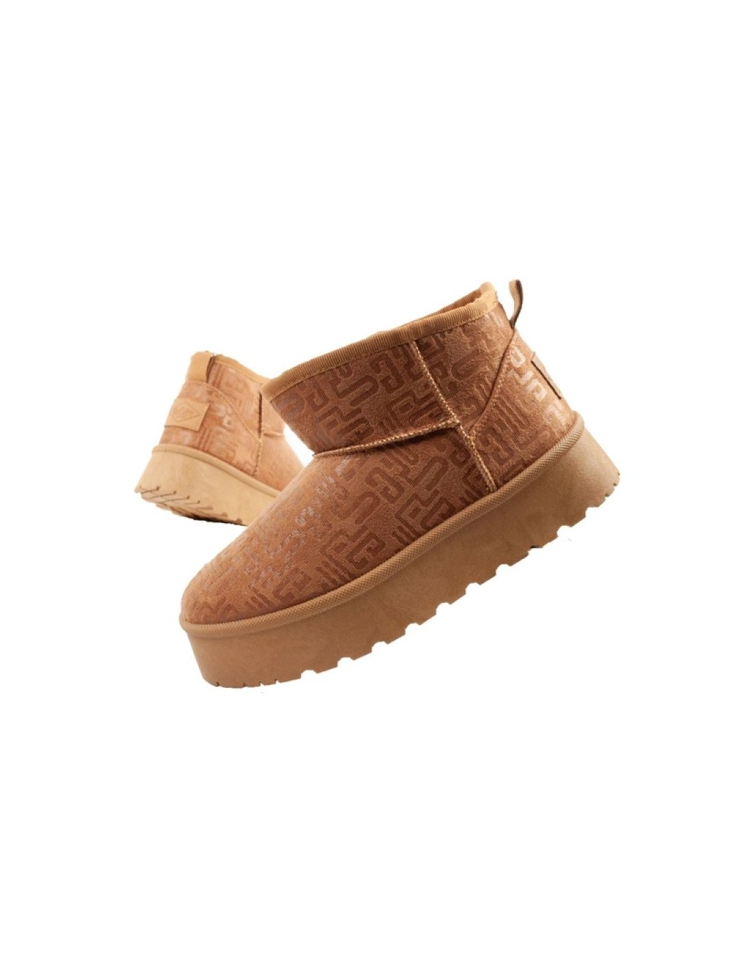 Lee Cooper women's winter snow boots fashionable fur lined ankle boots brown