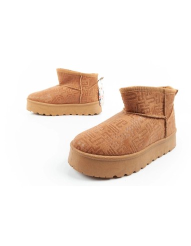 Lee Cooper women's winter snow boots fashionable fur lined ankle boots brown