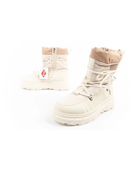 Lee Cooper women's winter hiking shoes insulated beige and cream