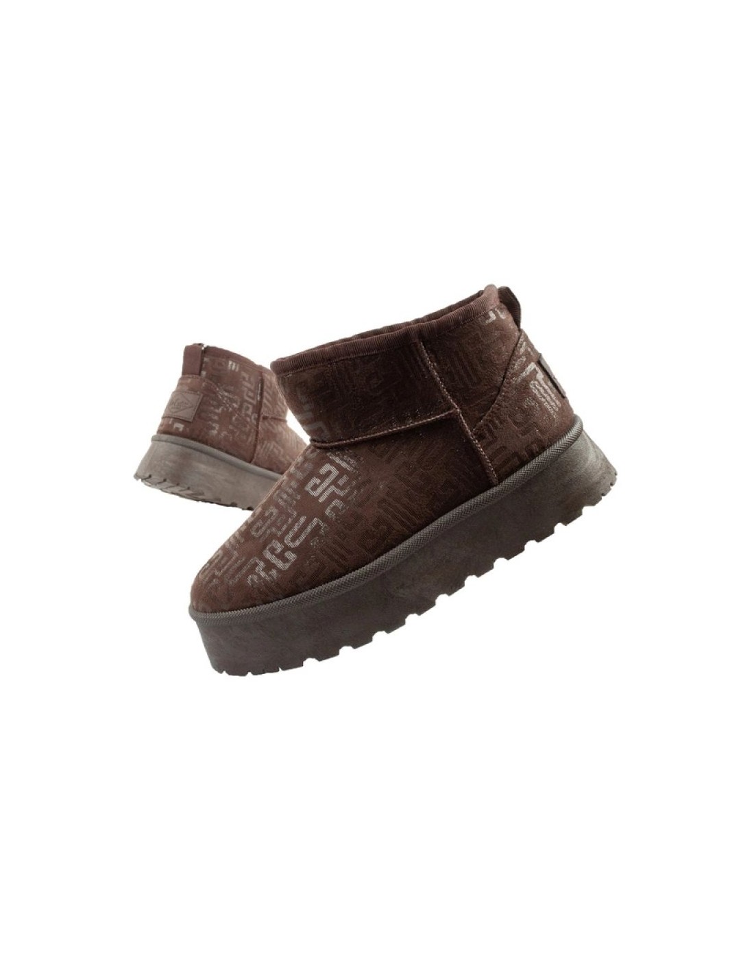 Lee Cooper women's winter snow boots fashionable furlined ankle boots dark brown