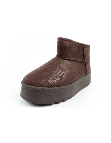 Lee Cooper women's winter snow boots fashionable furlined ankle boots dark brown