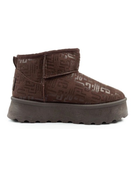 Lee Cooper women's winter snow boots fashionable furlined ankle boots dark brown