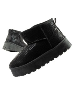 Lee Cooper women's winter snow boots fashionable fur lined ankle boots black