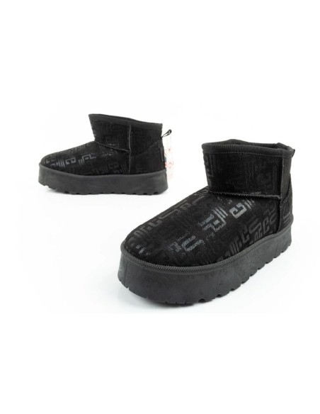 Lee Cooper women's winter snow boots fashionable fur lined ankle boots black