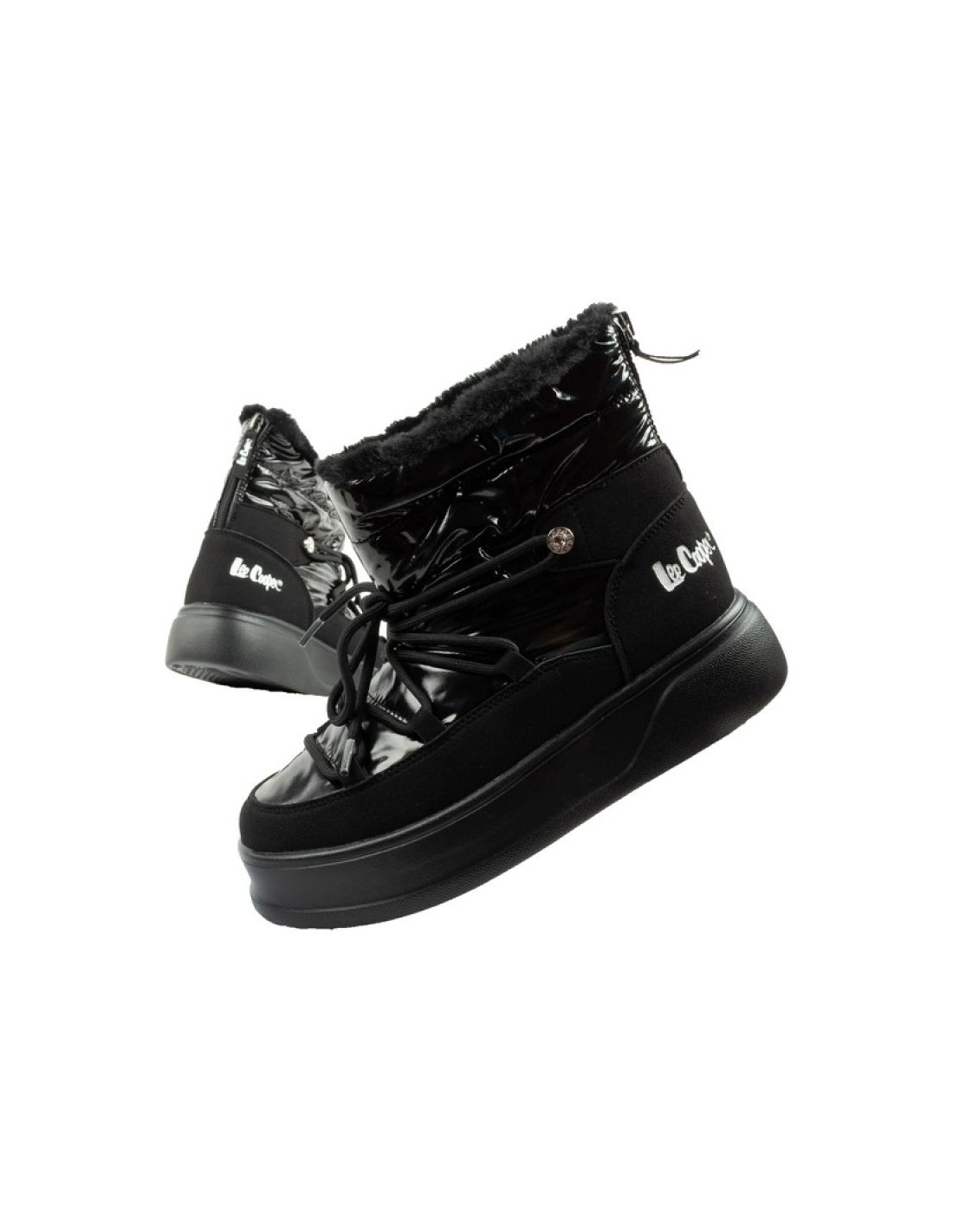 Lee Cooper women's winter hiking sports shoes insulated patent leather