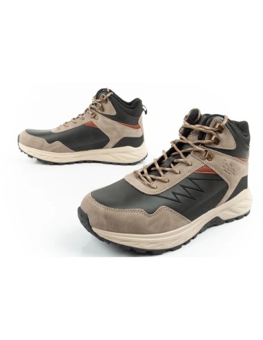 Lee Cooper men's winter hiking boots insulated highankle beige black