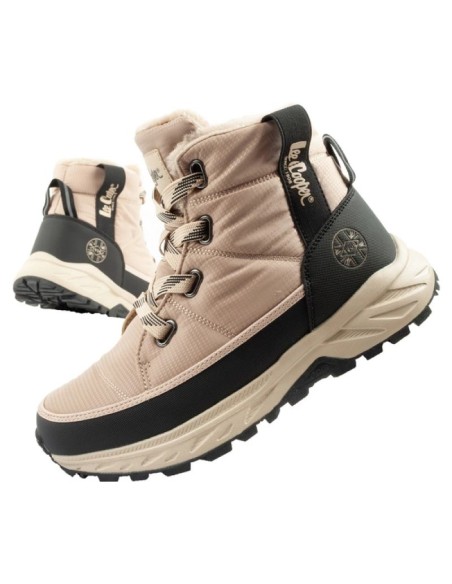 Lee Cooper women's winter hiking shoes insulated beige black
