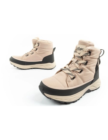 Lee Cooper women's winter hiking shoes insulated beige black