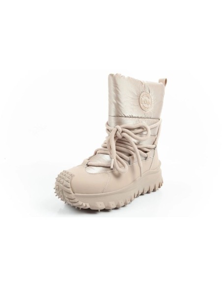 Lee Cooper women's winter trekking sports shoes insulated beige natural leather