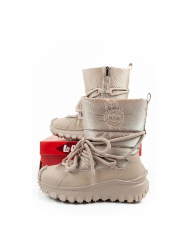 Lee Cooper women's winter trekking sports shoes insulated beige natural leather