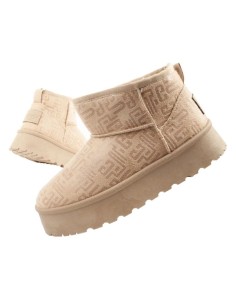 Lee Cooper women's winter snow boots fashionable fur lined ankle boots beige