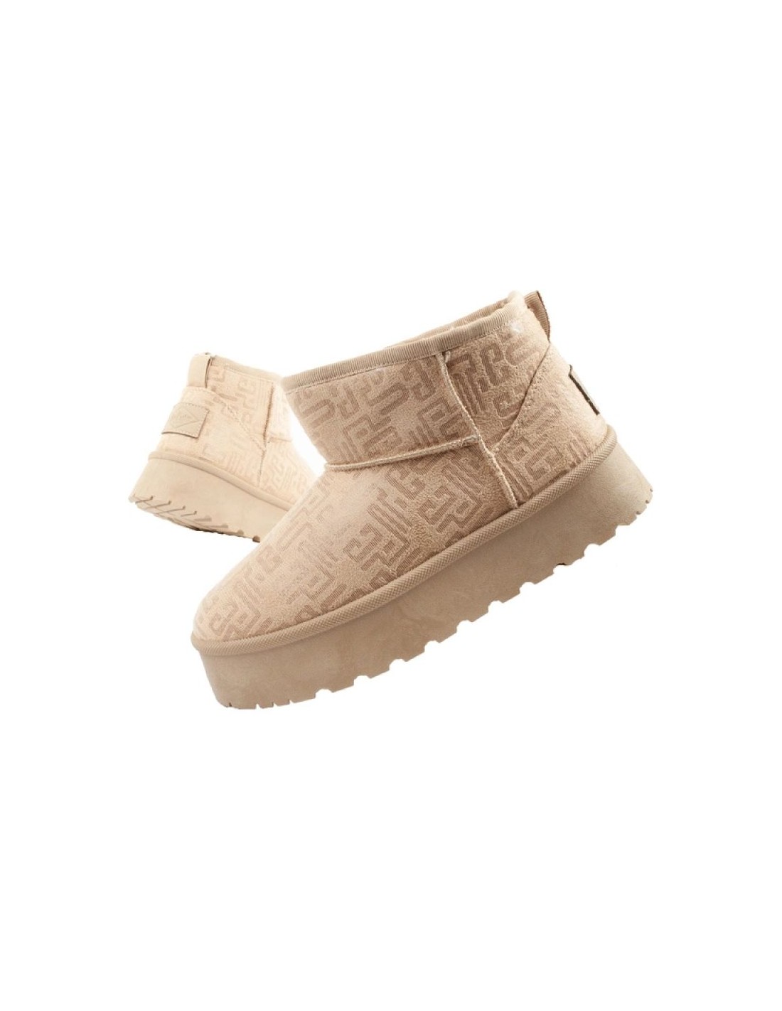 Lee Cooper women's winter snow boots fashionable fur lined ankle boots beige