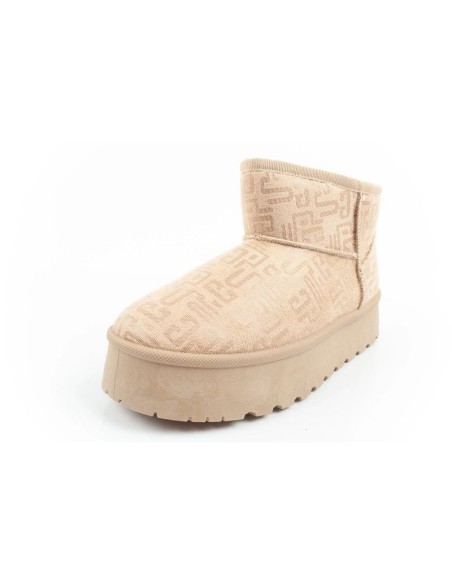 Lee Cooper women's winter snow boots fashionable fur lined ankle boots beige