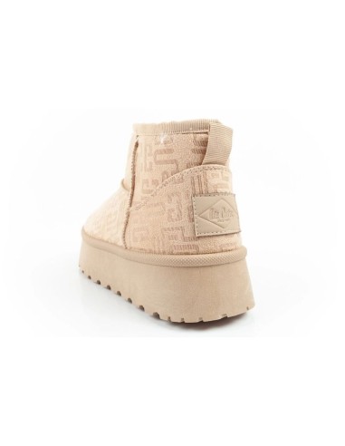 Lee Cooper women's winter snow boots fashionable fur lined ankle boots beige