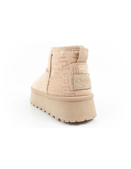 Lee Cooper women's winter snow boots fashionable fur lined ankle boots beige