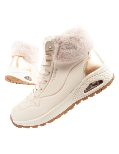 Skechers Uno Rugged women's sports shoes insulated winter ankle boots beige