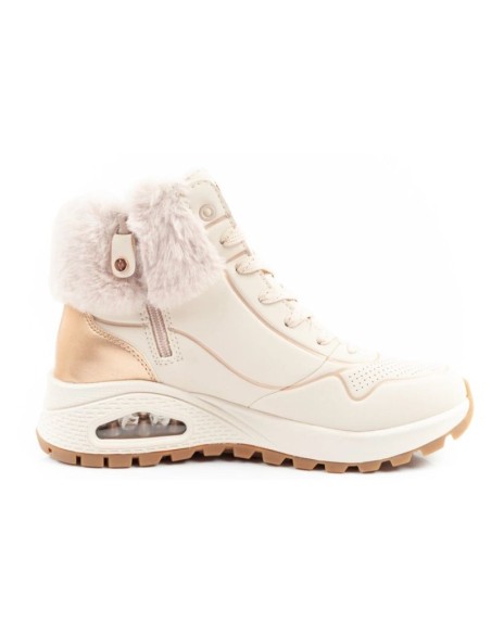 Skechers Uno Rugged women's sports shoes insulated winter ankle boots beige