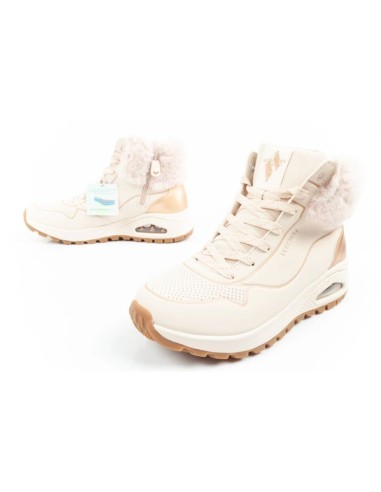 Skechers Uno Rugged women's sports shoes insulated winter ankle boots beige