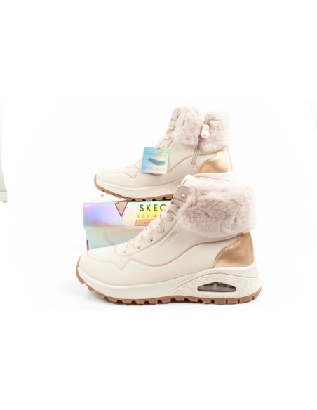 Skechers Uno Rugged women's sports shoes insulated winter ankle boots beige
