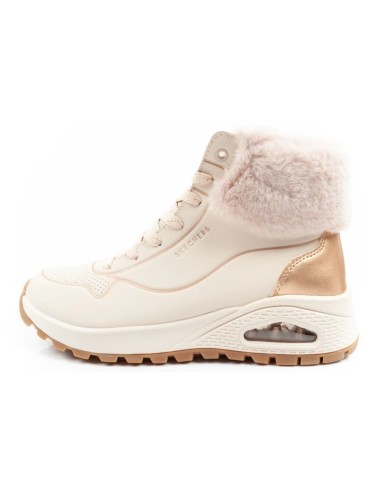 Skechers Uno Rugged women's sports shoes insulated winter ankle boots beige