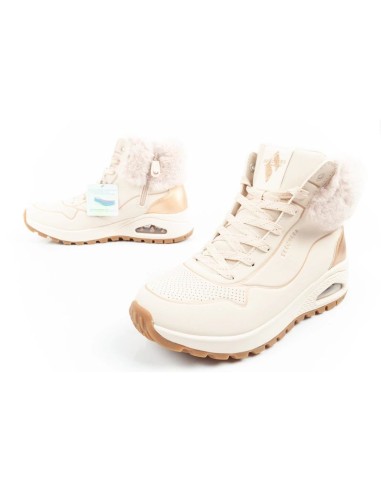 Skechers Uno Rugged women's sports shoes insulated winter ankle boots beige